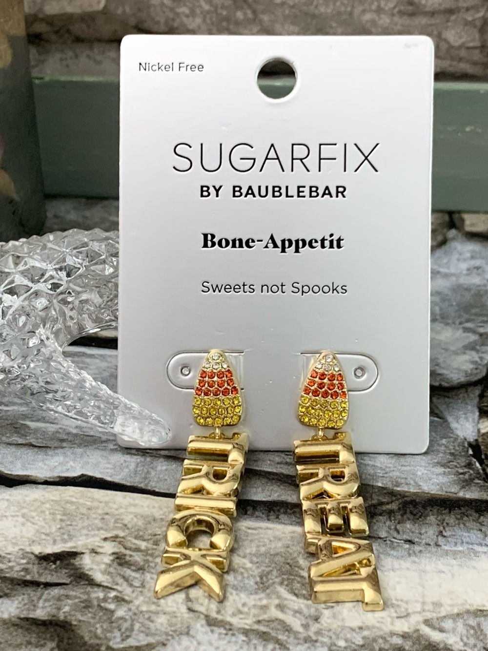 Sugarfix By Baublebar Halloween Earrings Bone Appetit Trick Or Treat Candy Corn